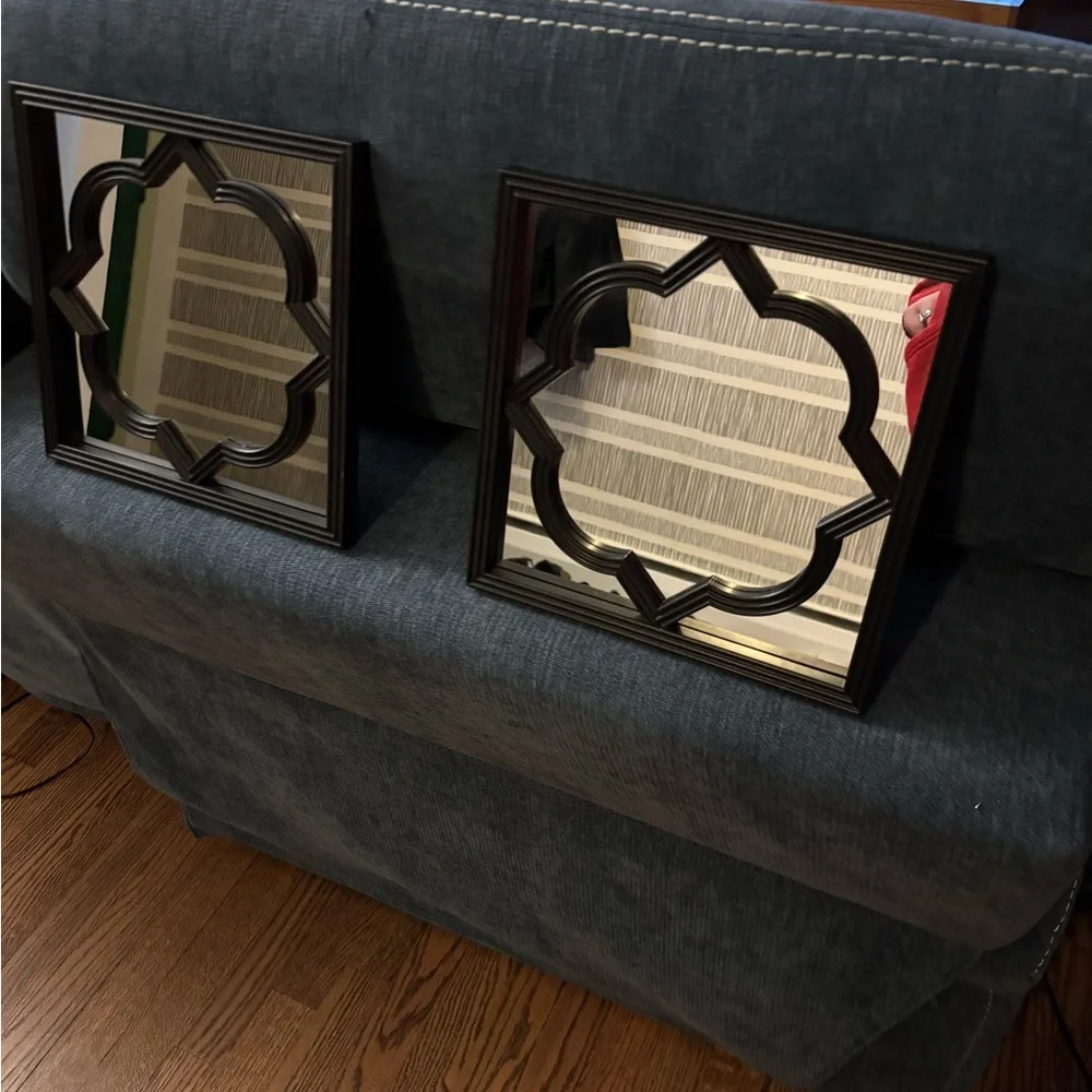 Elegant Black Wall Mirror Set
